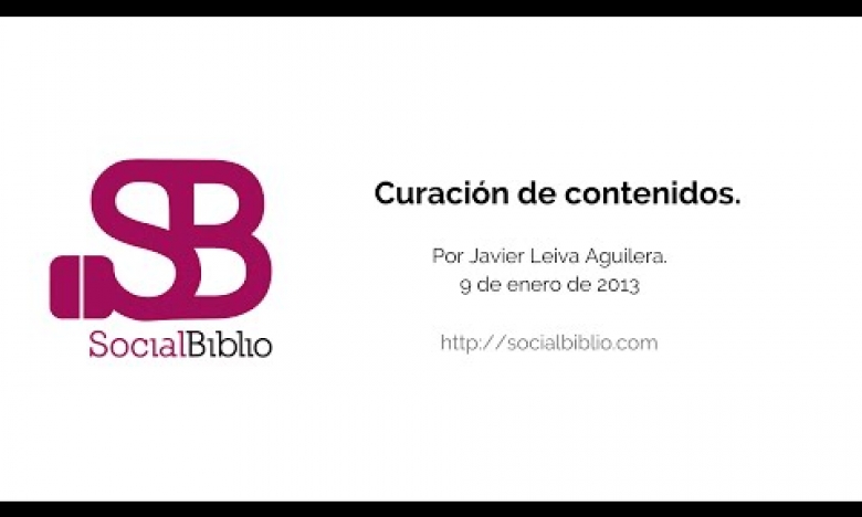 Embedded thumbnail for Curación de contenidos