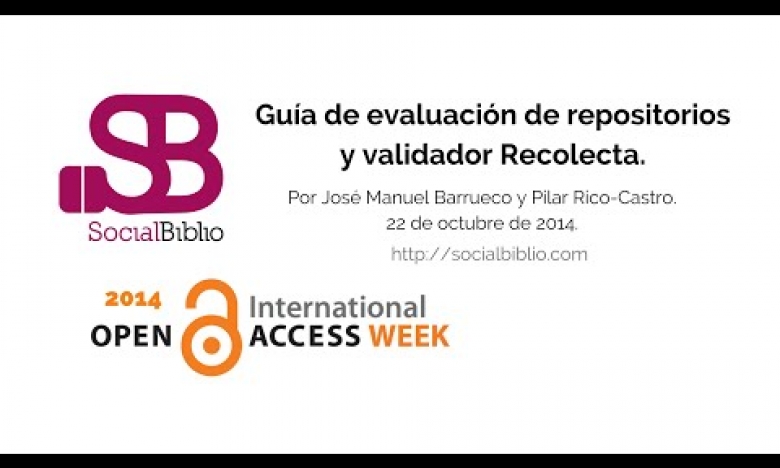 Embedded thumbnail for Semana Internacional de Acceso Abierto 2014, 22-24 de oct 2014